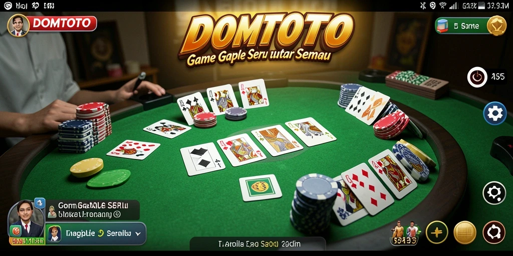 Tampilan gameplay DOMTOTO yang menyenangkan saat bermain Gaple.