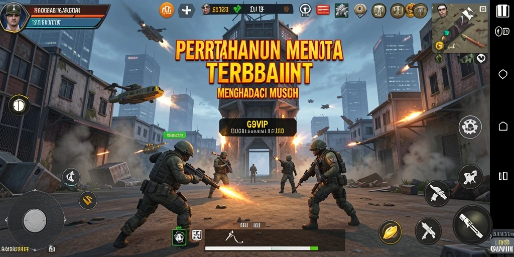 Tampilan gameplay G9VIP yang menarik dan penuh aksi Tower Defense.