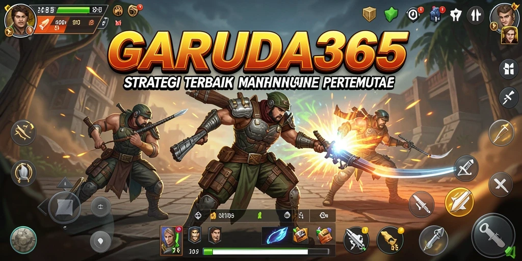 Tangkapan layar GARUDA365 menampilkan pertempuran strategi yang intens.