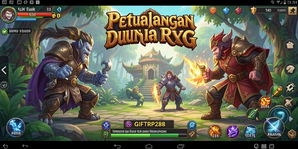 Tampilan gameplay RPG yang menakjubkan dan mendalam di GIFTRP288.