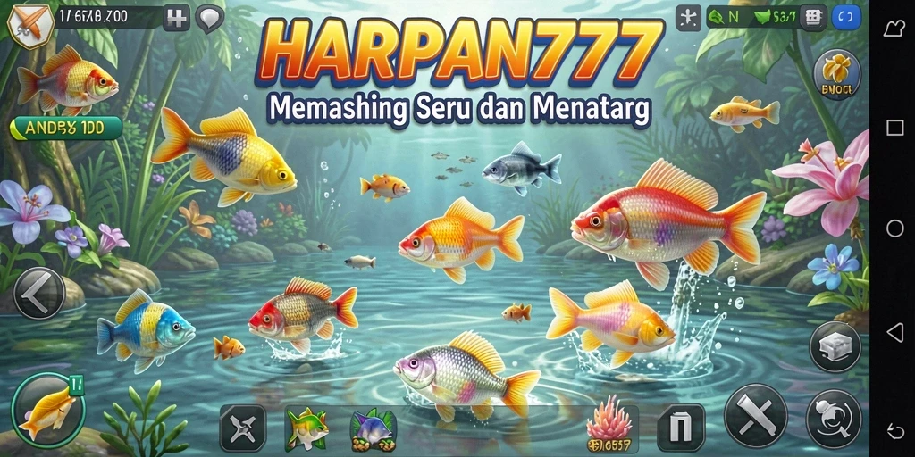 Gameplay memancing yang seru di HARAPAN777 dengan ikan beragam.