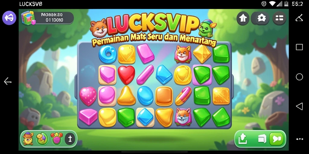 Tampilan menarik dari <strong>LUCKSVIP</strong> saat bermain Match-3 yang seru.
