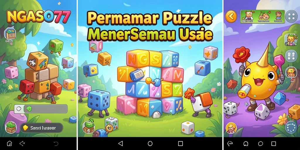 Tampilan luar permainan puzzle NGASO77 yang menarik