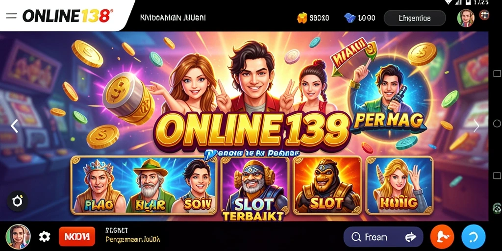 Tampilan grafis menawan dari permainan slot di ONLINE138.