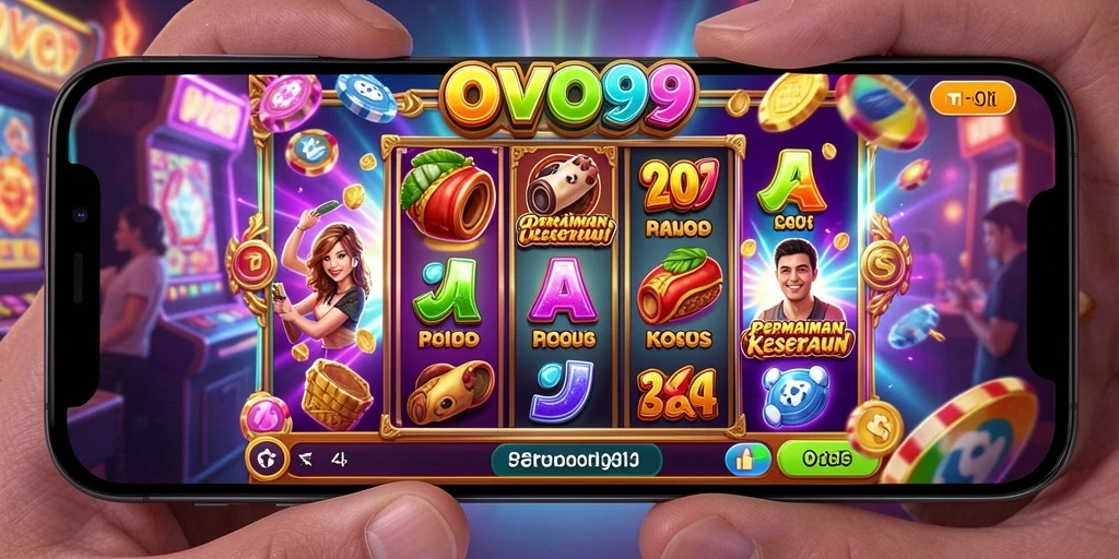 Tampilan gameplay OVO99 yang menggembirakan dengan fitur slot yang menarik.