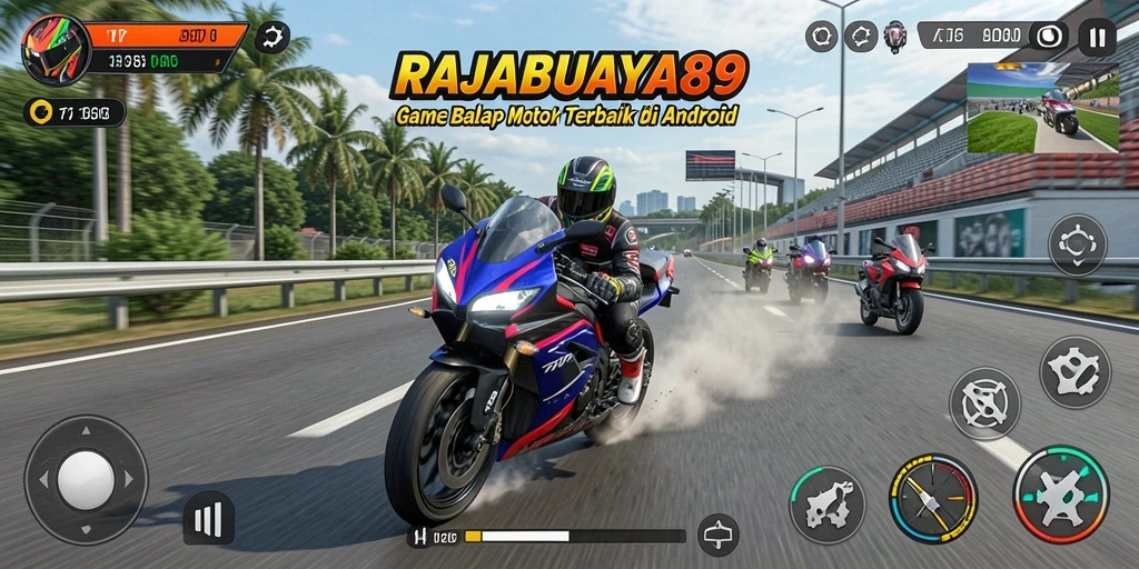 Tampilan menarik dari gameplay balap motor RAJABUAYA89.