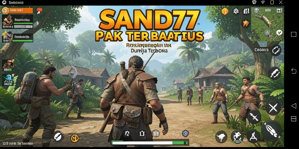 Tampilan gameplay SAND77 saat menjelajahi dunia yang luas.