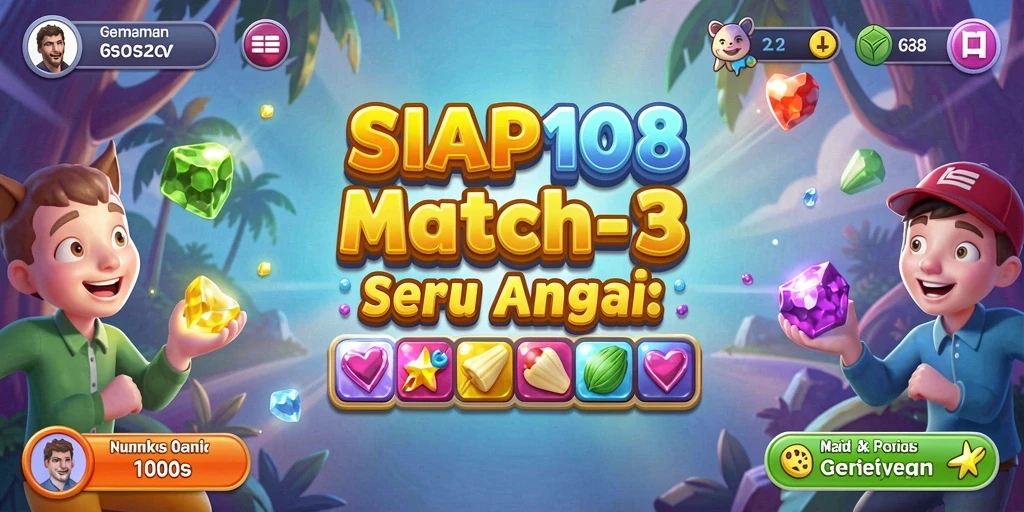 Tampilan gameplay <strong>SIAP108</strong> dengan tantangan seru dan warna-warni yang cerah.