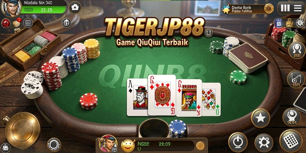 Tampilan gameplay seru dalam TIGERJP88 saat bermain QiuQiu.